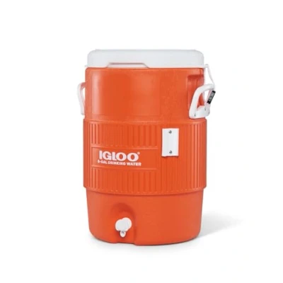 Abbildung von Igloo 5 Gallon Seat Top Getränkespender, Getränkebehälter mit Zapfhahn 19 Liter, Orange