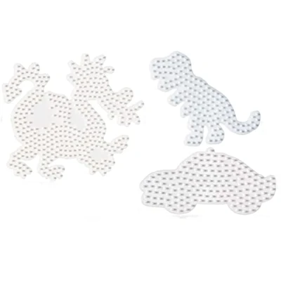 Abbildung von Happy Price Toys Hama Midi Stiftplatten (Set 62) Drache,Dino und Auto + 100 Bunte Bügelperlen