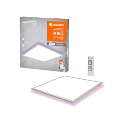 Abbildung von LEDVANCE LED WiFi Deckenleuchte weiß, 40W 3000LM, 3000 6500K, 60x60 cm, Wandleuchte dimmbar, RGB Technologie, Smart+ Planon, steuerbar über App oder Sprachassistenten wie Alexa Google,