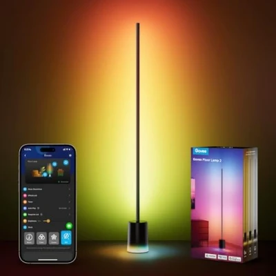 Abbildung von Govee LED Stehlampe Dimmbar RGBIC, 1725LM Wohnzimmer Arbeiten mit Matter,152cm RGBIC Moderne Schwarz,16 Millionen Farben Szenenmodi, Musikmodus für Deko Schlafzimmer Spielzimmer