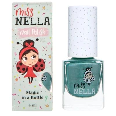 Abbildung von Miss Nella Dino rific abziehbarer Nagellack speziell für Kinder, Grün, Peel Off Formel, ungiftig, wasserbasiert und geruchsneutral