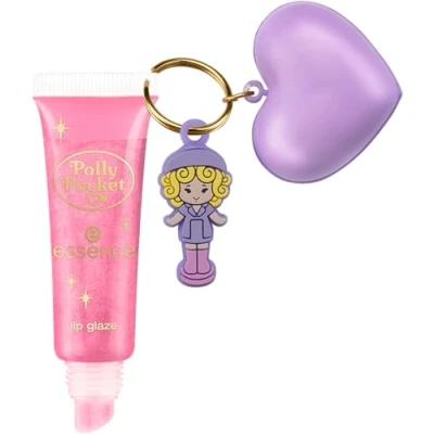 Abbildung von essence Polly Pocket lip glaze, Lipgloss, Nr. 01, Pink, mit Ölen, natürlich, schimmernd, vegan, ohne Parabene, Mikroplastikpartikel, Nanopartikel frei, 1er Pack (10ml)
