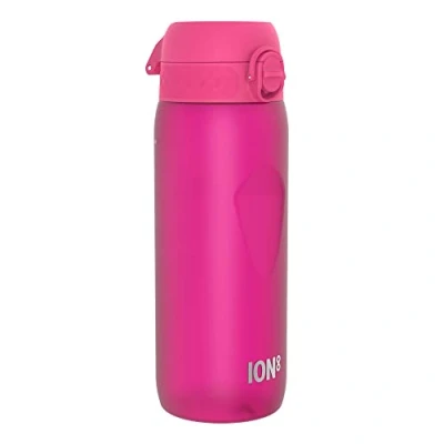 Abbildung von Ion8 Trinkflasche, 750ml, Auslaufsicher, Einhandöffnung, Sichere Verriegelung, Spülmaschinenfest, BPA frei, Tragegriff, Klappdeckel, Handgeformter Griff, Leicht zu Reinigen, Klimaneutral, Rosa