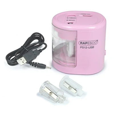Abbildung von Rapesco 1446 PS12 USB Anspitzer, Rosa