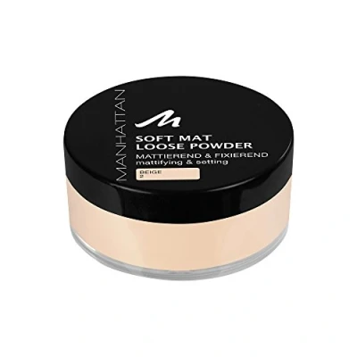 Abbildung von Manhattan Soft Mat Loose Powder, Loses Puder zum Mattieren und Baken des Teints, Farbe Beige 2 20g (1er Pack)