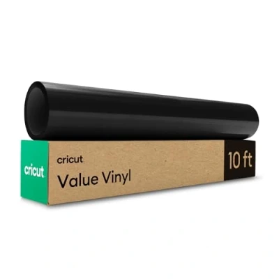Abbildung von Cricut 2011104 Vinyl, Schwarz, 3m (10ft)