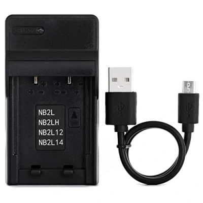 Abbildung von NB 2L USB Ladegerät für Canon EOS 350D 400D Optura 30 40 50 500 PowerShot G7 G9 S40 S45 S50 S60 S70 S80 ZR100 ZR200 ZR500 ZR800 ZR830 ZR900 ZR960 MV800 MV830i MV960 Kamera und Mehr