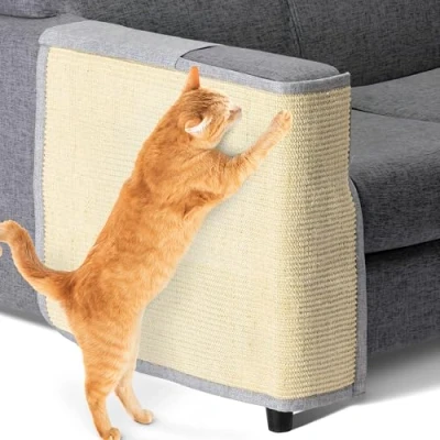 Abbildung von Navaris Kratzmatte Katze Kratzschutz Sofa Katzen selbstklebend Kratzteppich