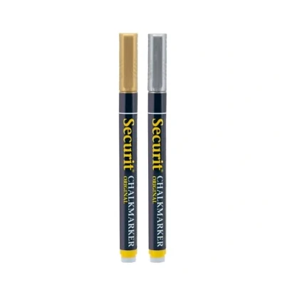 Abbildung von Securit BL SMA100 V2 GD Kreidemarker Original Small, 2er Set