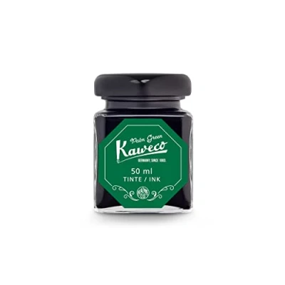Abbildung von Kaweco Tinte im Glas in der Farbe palmengrün grün, wasserlöslich, vegan, 50 ml Inhalt, 10002193