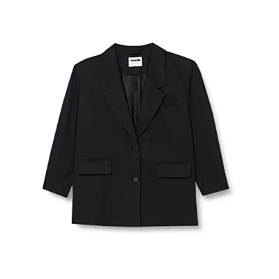 Abbildung von NOISY MAY Blazer Oversized mit Taschen Eleganter Basic Cardigan Plus Size Business Jacke Curvy NMMILLA, Farben:Schwarz,Größe Damen:48