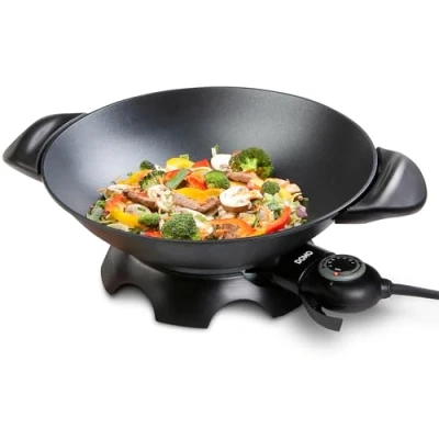 Abbildung von Elektrischer Wok 5 Liter DOMO Schwarz Aluminium LIPO