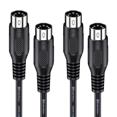 Abbildung von Cable Matters 2er Pack 5 poliges DIN MIDI Kabel 0,9m, 0,9 Meter