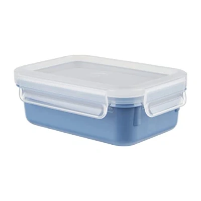 Abbildung von Emsa N10122 Clip &amp; Close Color Edition Frischhaltedose 0,55 Liter 100% auslaufsicher/hygienisch BPA frei spülmaschinen , mikrowellen und gefriergeeignet Aqua Blau