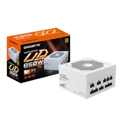 Abbildung von GIGABYTE UD850GM PG5W Netzteil PCIe 5.0, 80 Plus Gold, Vollmodulares Design, 120 mm Lüfter, ATX 3.0 kompatibel, EU Stecker