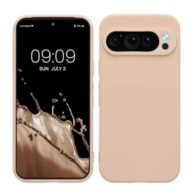 Abbildung von kwmobile Handyhülle kompatibel mit Google Pixel 9 Pro Hülle Handy Case aus weichem Silikon in Coconut Swirl