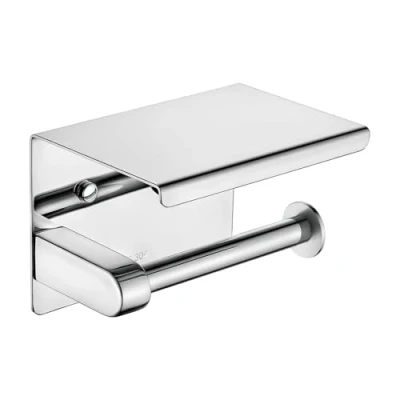 Abbildung von Ibergrif Toilettenpapierhalter mit 2 Montagemethoden (3M Selbstklebend oder Bohren) Klopapierhalter ohne Bohren, Klorollenhalter Wandhalterung, Toilettenpapier Halterung Ablage, Edelstahl, Silber