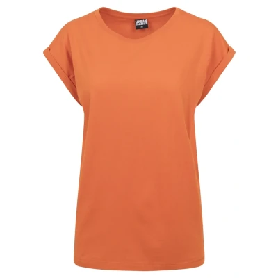 Abbildung von Urban Classics Extended Shoulder Tshirt basic, Damen, Größe: Large, Rustorange