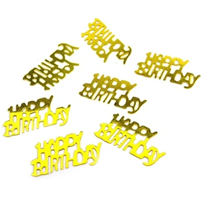 Abbildung von Sepkina Happy Birthday Geburtstag Tischdeko Streudeko Konfetti (Happy Gold, 200)