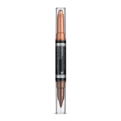 Abbildung von Manhattan Eyemazing Double Effect Eyeshadow &amp; Liner Brauner 2 in 1 Lidschatten Eyeliner Stift zum Drehen Farbe 002 Molten Metal x 1.6g