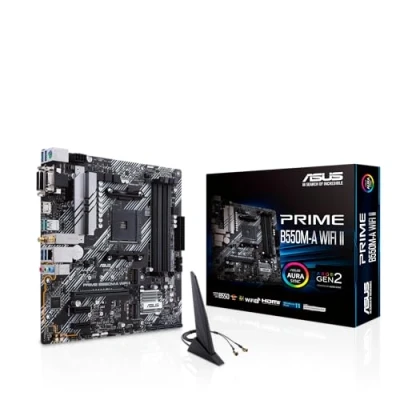 Abbildung von ASUS Prime B550M A WiFi II Gaming Mainboard Sockel Ryzen AM4 (AMD B550, mATX, PCIe 4.0, WiFi6, Dual M.2, SATA 6Gbit/s, Aura Sync)