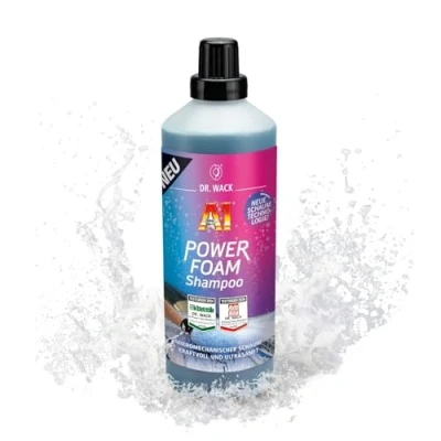 Abbildung von DR. WACK A1 Power Foam Shampoo 1 Liter Autoshampoo für Vorreinigung &amp; Handwäsche Kraftvoller schonender Schaumreiniger biologisch abbaubar alle Lackarten Hochwertige Autopflege