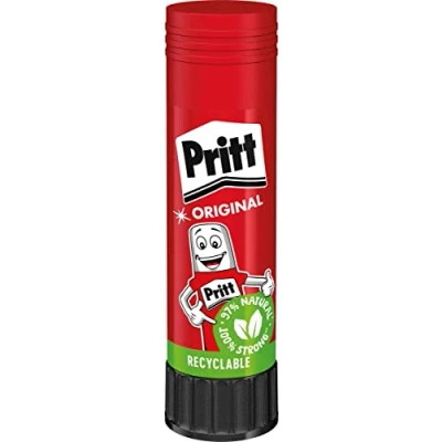 Abbildung von Pritt Klebestift, sicherer und kinderfreundlicher Kleber für Kunst Bastelarbeiten, starker Klebstoff Schule &amp; Bürobedarf, 1x 43 g Stift, 9H PK811