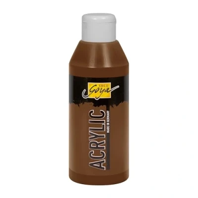 Abbildung von KREUL 84223 Solo Goya Acrylic umbra, 250 ml Flasche, cremige vielseitig einsetzbare Acrylfarbe in Studienqualität, auf Wasserbasis, schnell und matt trocknend, gut deckend, wasserfest