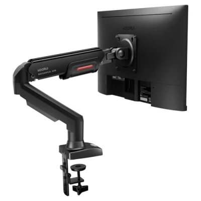 Abbildung von KOORUI KR20Y Monitor Halterung für Flach &amp; Curved Bildschirme, VESA 75 100 mm Tischhalterung, Höhenverstellbar mit Neigungen, Schwenken, Dreht, Erhöhte Tragfähigkeit von 2 9 kg