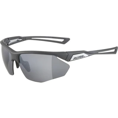 Abbildung von ALPINA NYLOS HR Verspiegelte und Bruchsichere Sport &amp; Fahrradbrille Mit 100% UV Schutz Für Erwachsene, midnight grey matt One Size