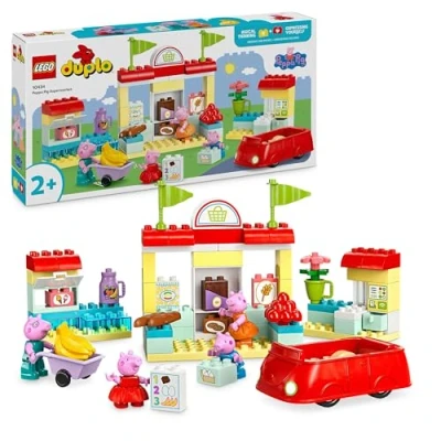 Abbildung von LEGO DUPLO 10434 Peppas Supermarkt: kreatives Lernspielzeug und Spielset, Geschenk für Jungen Mädchen ab 2 Jahren, fördert die Fingerfertigkeit