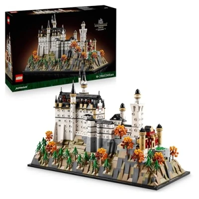 Abbildung von LEGO Architecture Schloss Neuschwanstein Kreatives Bastelset und Konstruktionsspielzeug Spielzeug für Männer Frauen Dekoration zum Bauen Modellbau Geschenk Erwachsene 21063