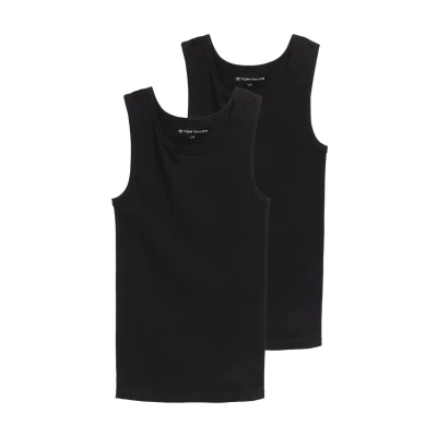 Abbildung von TOM Tailor Unterhemd/shirt, Herren, Größe: Small, Black