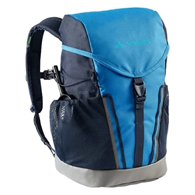 Abbildung von VAUDE Kinderrucksack Jungen &amp; Mädchen Puck 10 Liter in blau, komfortabler Wanderrucksack Kinder, Wetterfester Schulrucksack mit Regenhülle Lupe, viel Stauraum, Blue/Eclipse