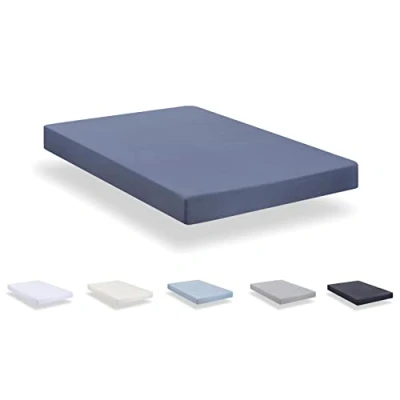 Abbildung von Todocama Spannbettlaken aus extra weicher gebürsteter Mikrofaser (Bett 120 x 190/200 cm, Graublau), Blau Grau Áceo