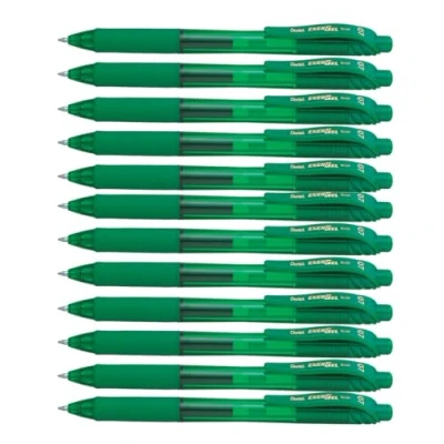 Abbildung von Pentel EnerGel X BL107 DX Gel Tintenroller, grün, 0,7 mm Strichstärke, Druckmechanik, nachfüllbar