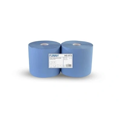 Abbildung von Funny Putzpapierrollen, 3 lagig, recycling blau, 26 cm, 500 Blatt, 1er Pack (1 x 2 Stück)