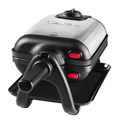 Abbildung von Tefal King Size Waffeleisen WM756D Doppelwaffeleisen für 2 belgische Waffeln Dreh Funktion antihaftbeschichtete Platten dicke Temperaturreglerleichte Reinigung 120W 1L