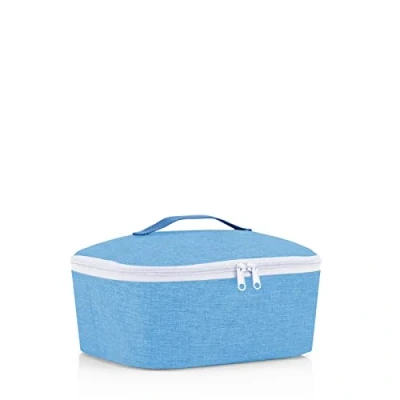 Abbildung von reisenthel coolerbag M pocket Kühltasche mit Obermaterial aus recycelten PET Flaschen Ideal für das Mittagessen unterwegs, Couleur:twist azure