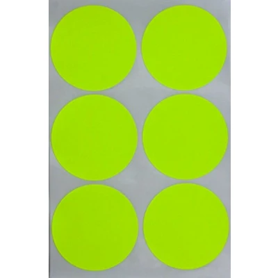 Abbildung von Sticker Neon Gelb 50 mm runde Aufkleber 5 cm 180 Stück von Royal Green
