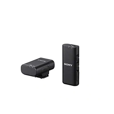 Abbildung von Sony ECM W2BT, 1 Sender, Empfänger, Kabelloses Mikrofon, 200m Reichweite, 9h Akkulaufzeit, Ideal für Kameras, Geräte mit 3.5mm Audio, Podcast, Streaming, Interviews