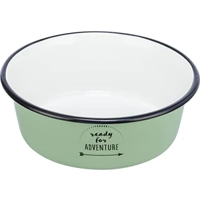 Abbildung von TRIXIE Napf, Emaille/Edelstahl, 0,9 L/Ø 17 cm, Grün 25212