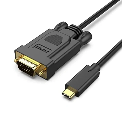 Abbildung von BENFEI USB C auf VGA Kabel 1,8M, Typ [Thunderbolt 3/4] zu Kable für iPhone 15 Pro/Max MacBook Pro/Air 2023 iPad Pro iMac S23 XPS 17 usw (USB muss die Videoausgabefunktion unterstützen)
