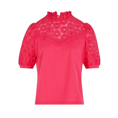Abbildung von Morgan Dulie Tshirt print, Damen, Größe: 34, Fraise m