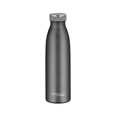 Abbildung von TC BOTTLE 0,50l, stone grey, Thermosflasche aus Edelstahl, 12 h heiß / 24 kalt, absolut dicht für Schule, Büro, by THERMOS, direkt Edelstahl trinken, Wasserflasche kohlensäurefest, Trinkflasche