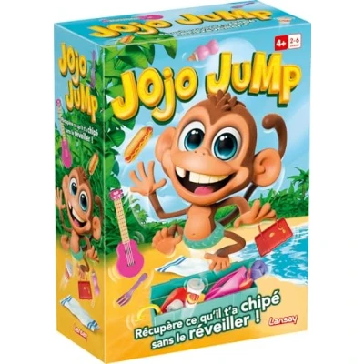 Abbildung von JoJo Jump Gesellschaftsspiel wirft den Würfel und sammelt die Gegenstände, während schläft Überraschung verrücktes Lachen garantiert für ganze Familie ab 4 Jahren