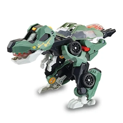 Abbildung von VTech Switch and Go Dinos Launcher T Rex Dino Auto Transformer 2 in 1 Spielzeug Mit Geräusch und Lichteffekten Abschussvorrichtung Für Kinder von 3 8 Jahren, grün