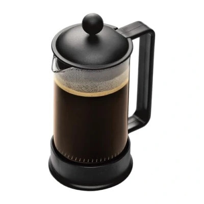 Abbildung von Bodum 1543 01 BRAZIL Kaffeebereiter (French Press System, Permanent Edelstahl Filter, 0,35 liters) schwarz