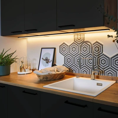 Abbildung von Paulmann 78902 Profil Base mit weißem Diffusor 1m LED Kanäle Schwarz Leisten Aluminium, Kunststoff Stripe