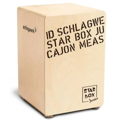 Abbildung von Schlagwerk CP400SB Star Box Kids Cajon Instrument speziell für Kinder und kleine Trommler Musikinstrument Schlagzeug mit Snare 24 x 36 cm Made in Germany